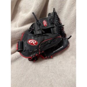 Rawlings MPL110FL Baseball Glove 11‎ Inch All Leather Shell Black Red